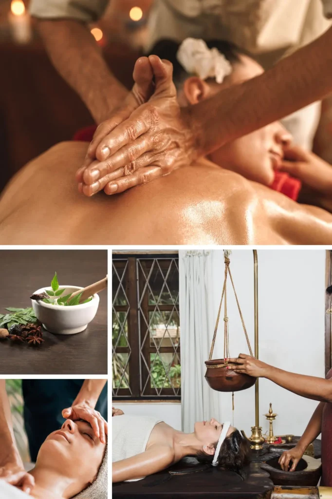 Brown Simple Grid Ayurvedic Healing Photo Collage